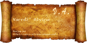 Varró Alvina névjegykártya